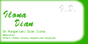 ilona dian business card